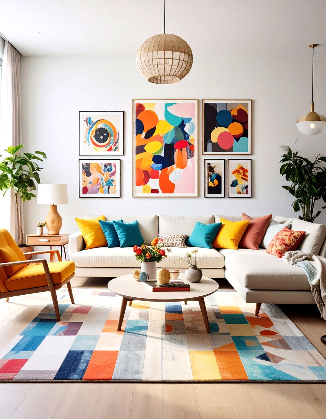 Abstract Art and Photography Fusion - 24 Wall Collage Ideas