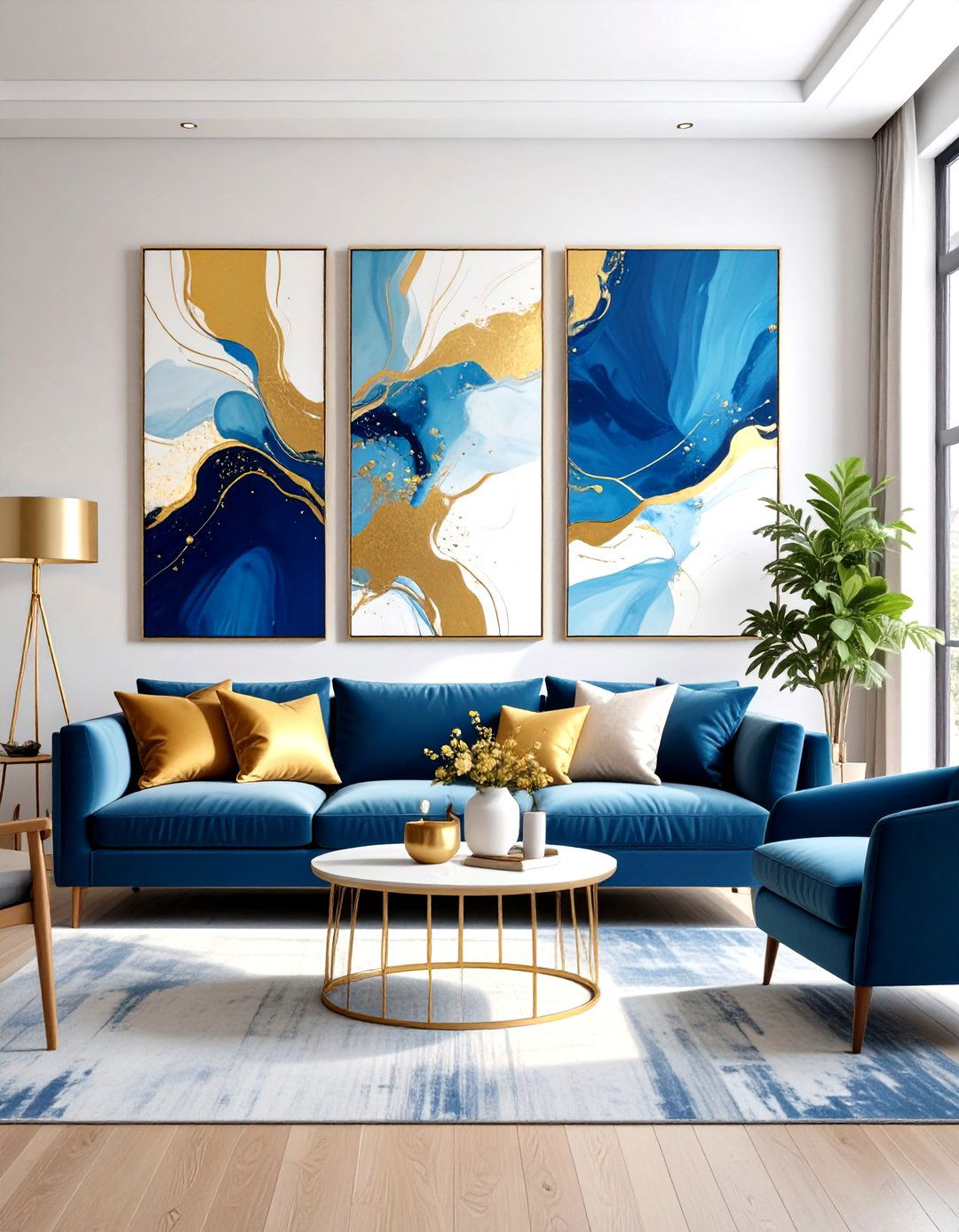 Abstract Canvas Gallery Displays - 24 Large Wall Decor Ideas