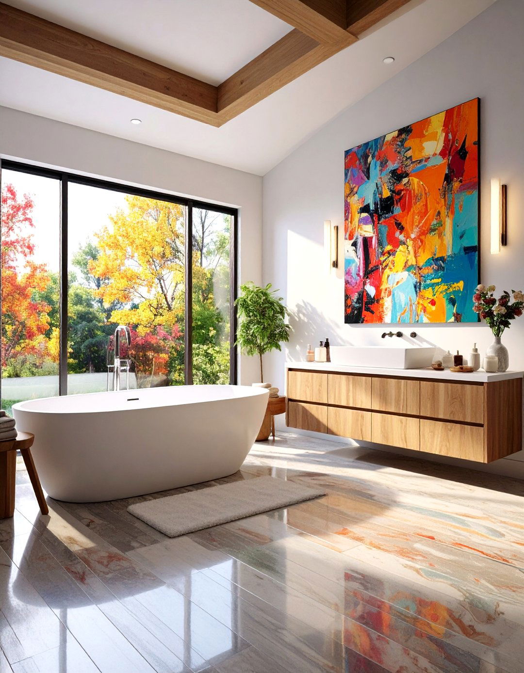 Abstract Expressionist Paint Studies - 24 Bathroom Art Ideas
