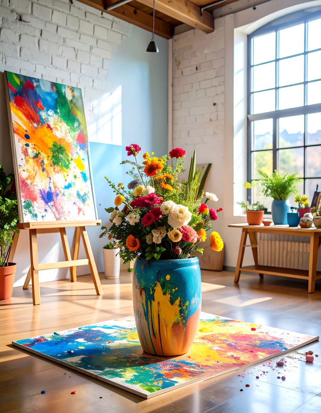 Abstract Splatter Art Planters - 24 Painted Pot Ideas