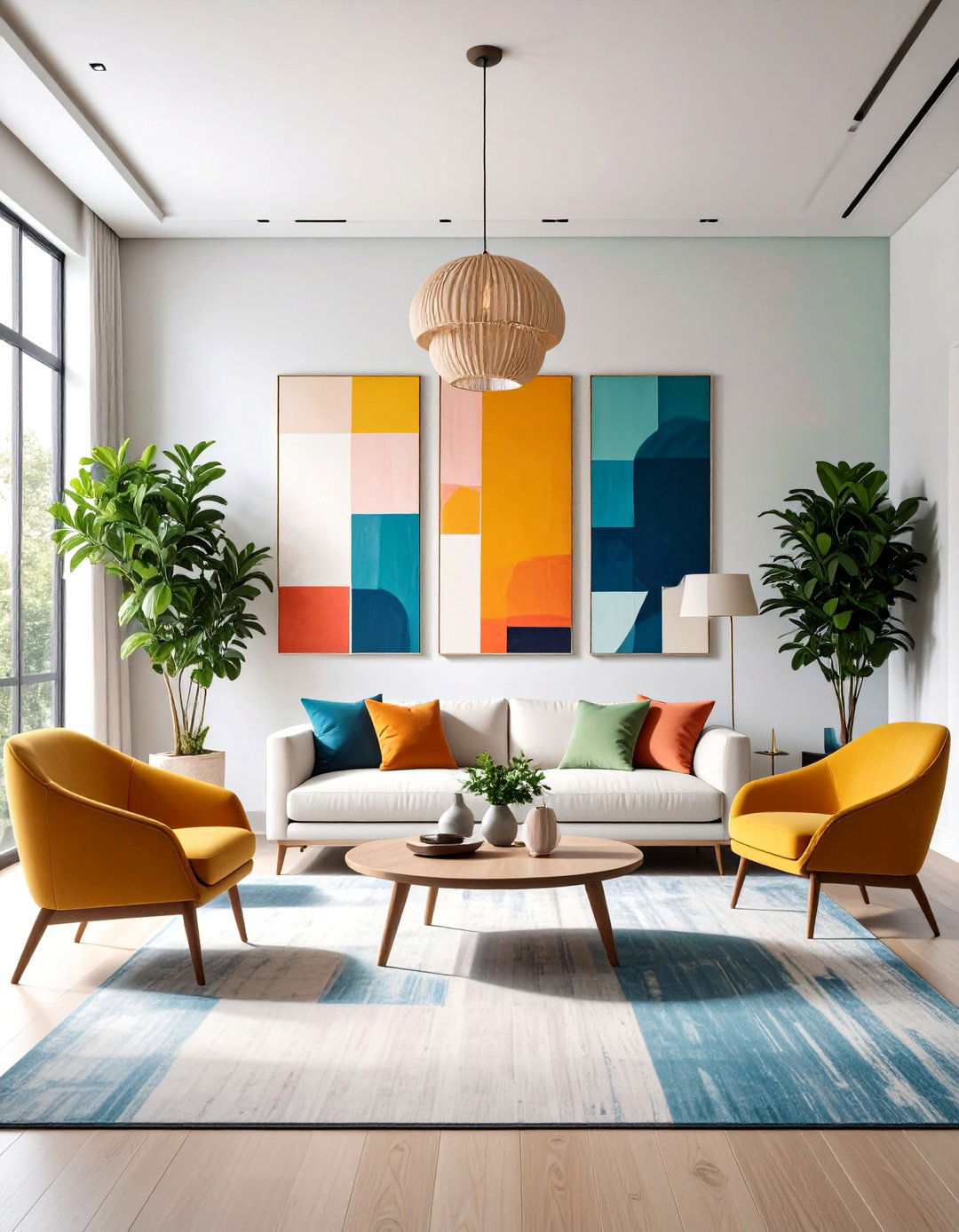 Abstract Wall Art Living Room - 24 1980s Living Room Ideas