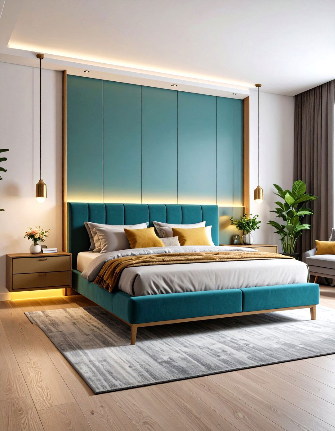 Accent Furniture Highlighting - 24 Neon Bedroom Ideas