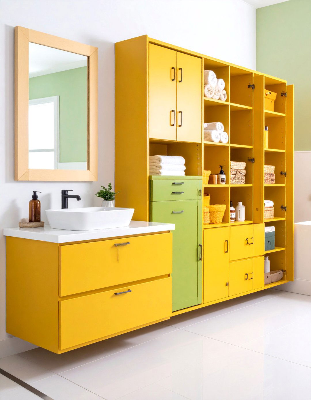 Accessible Storage Solutions with Easy Reach Organization - 24 Handicap Bathroom Ideas