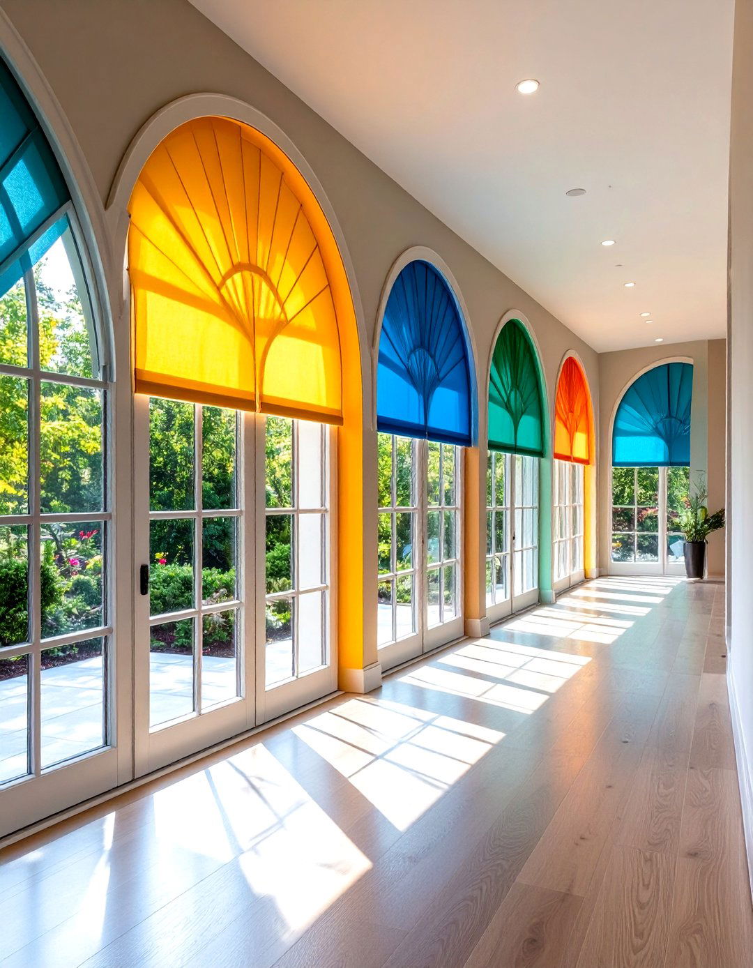 Accordion Style Cellular Shades for Arch Windows - 24 Window Treatments Ideas