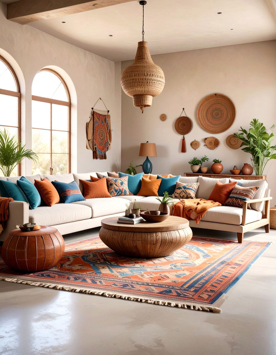 Acid Stained Concrete Floors with Mottled Earth Tones - 24 Types of Concrete Floor Finishes