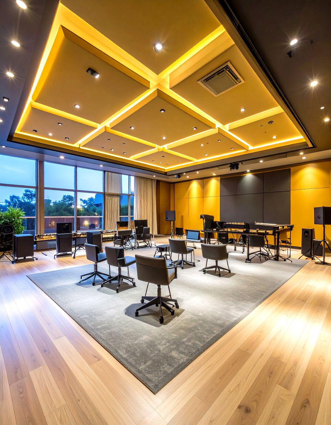 Acoustic Panel Reverse Tray Music Room - 24 Reverse Tray Ceiling Ideas