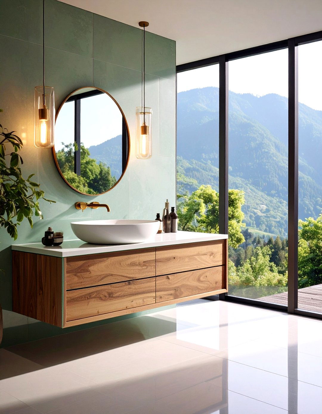 Acrylic Vanity with Transparent Design Elements - 24 Small Bathroom Vanity Ideas