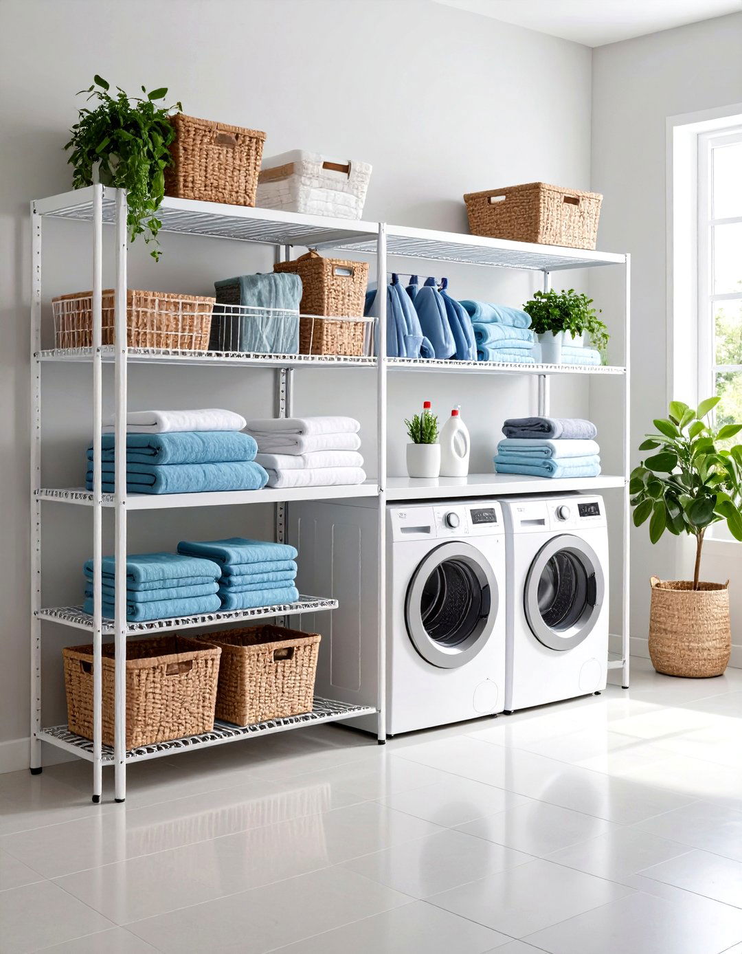 Adjustable Height Wire Systems - 24 Laundry Room Shelving Ideas