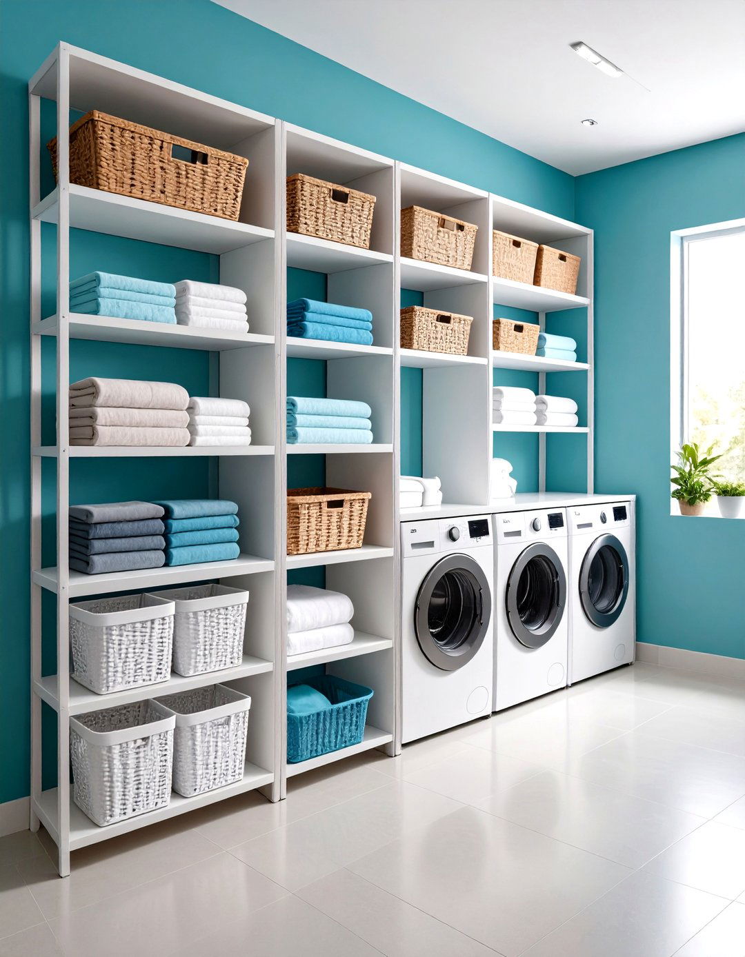 Adjustable Modular Shelving - 24 Laundry Room Shelf Ideas