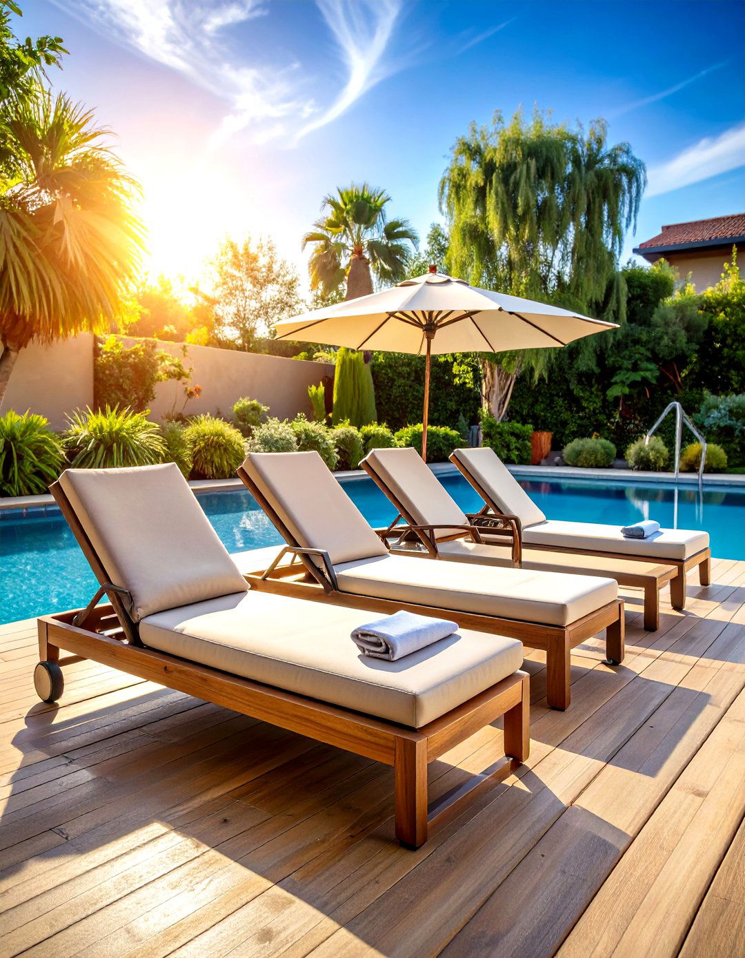 Adjustable Pool Chaise Loungers - 24 Pool Furniture Ideas