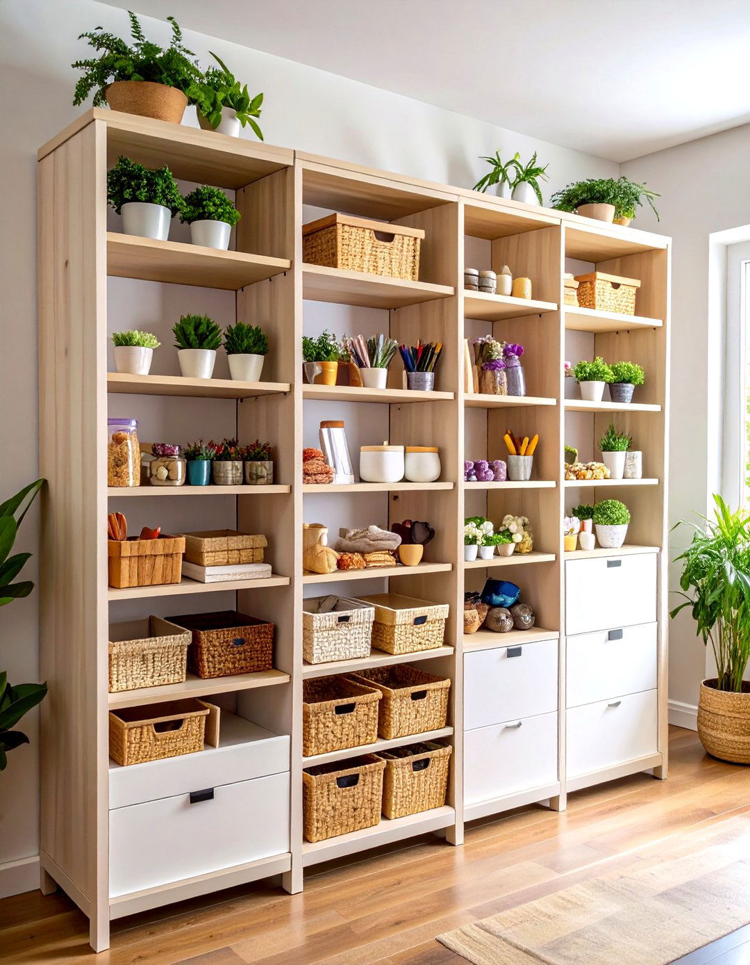 Adjustable Shelf Cabinet Systems - 24 Craft Room Organization Ideas