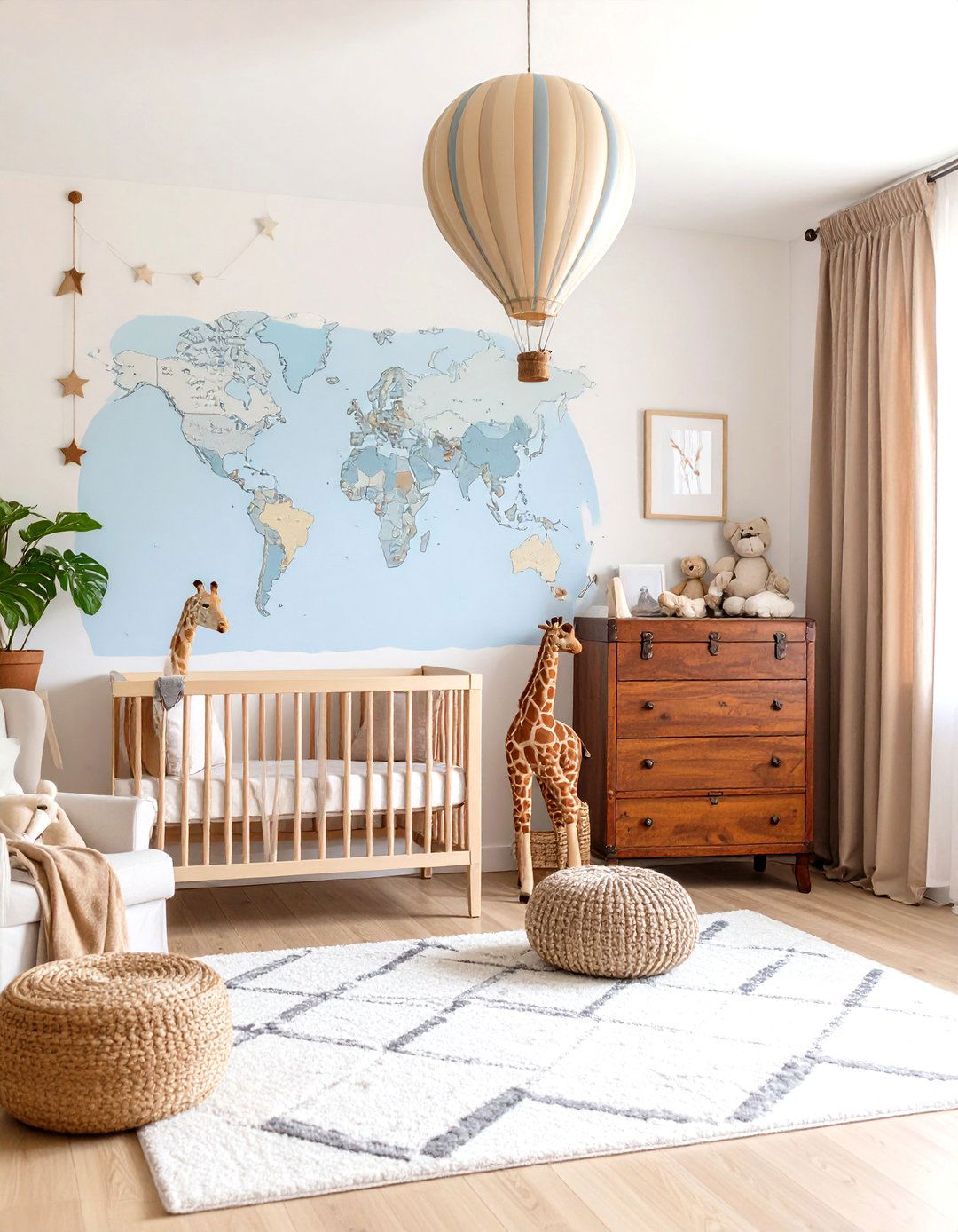 Adventure Map Giraffe Nursery - 24 Giraffe Nursery Ideas