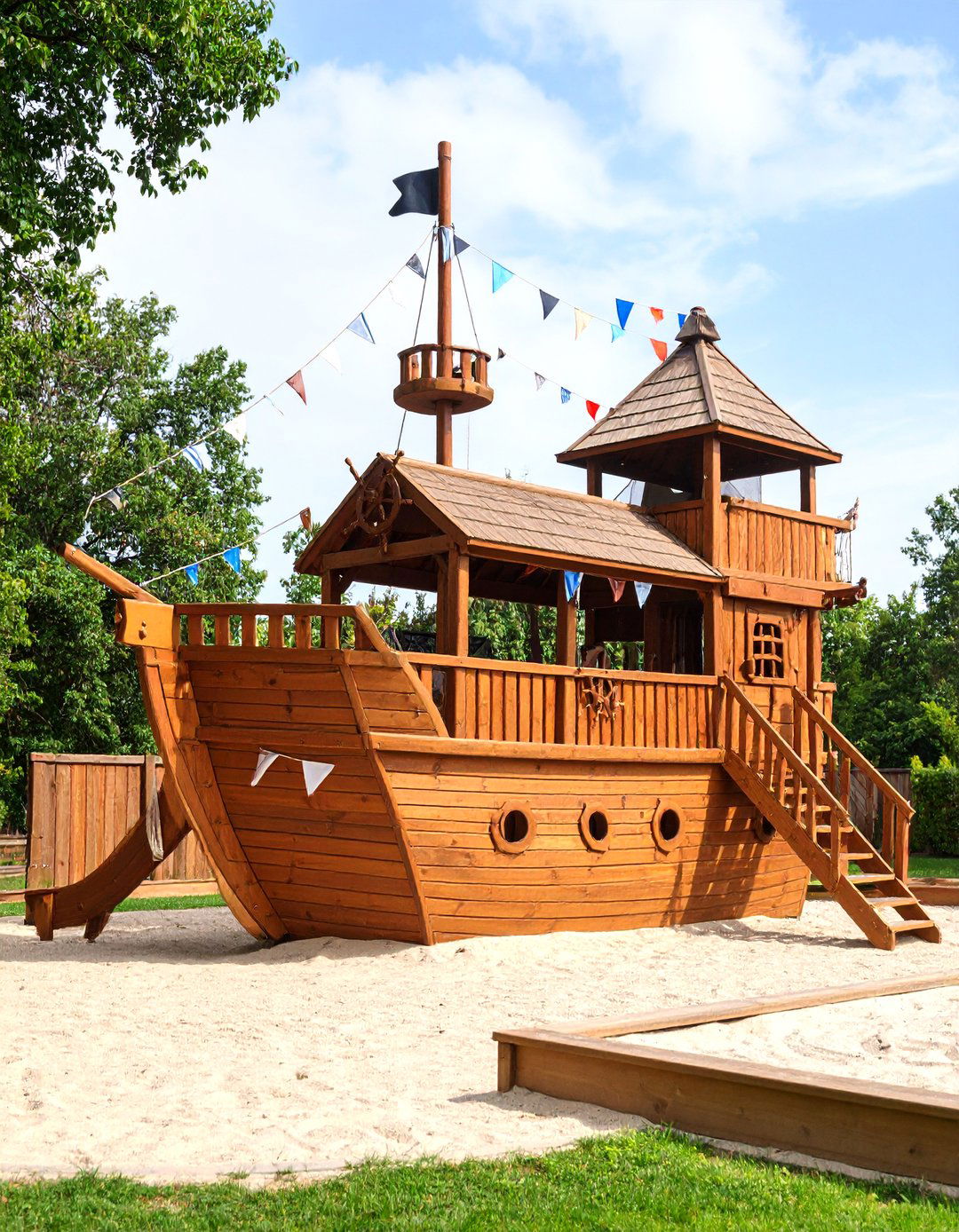 Adventure Pirate Ship Playground - 24 Backyard Playground Ideas