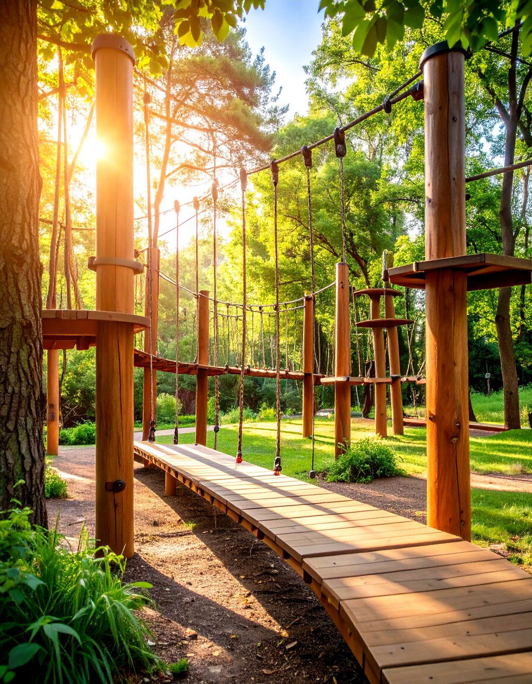 Adventure Playground Fitness Course - 24 Outdoor Gym Ideas