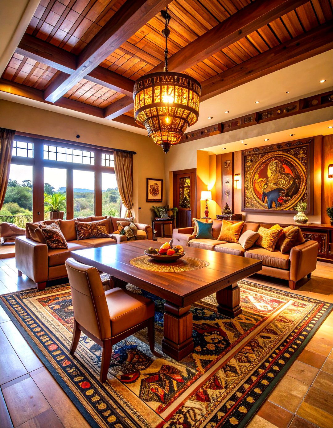 African Safari Gaming Lodge - 24 Luxury Game Room Ideas