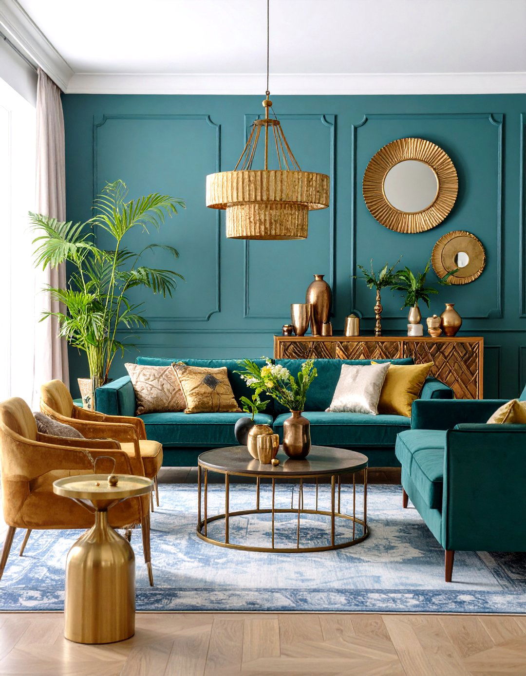 Aged Metal Accents Throughout - 24 Tuscan Living Room Ideas