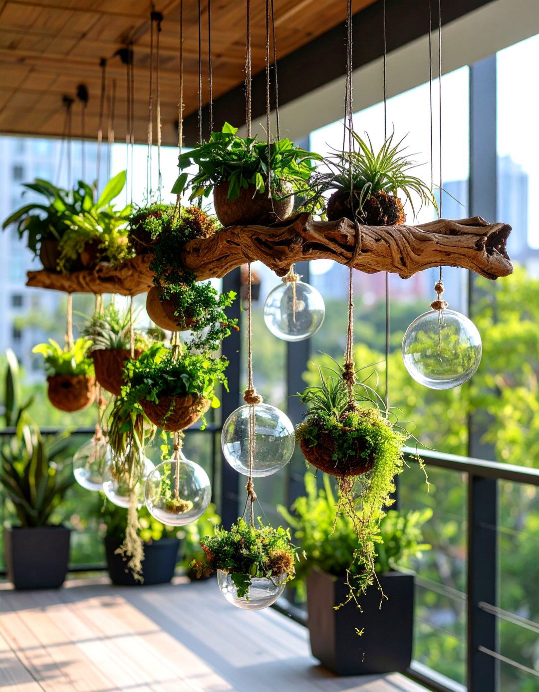 Air Plant Artistic Installations - 24 Green Balcony Ideas