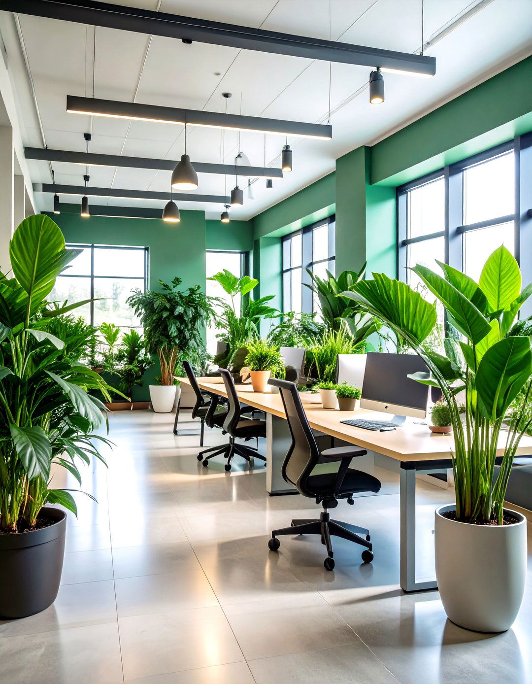 Air Purifying Plant Collection Office - 24 Green Home Office Ideas
