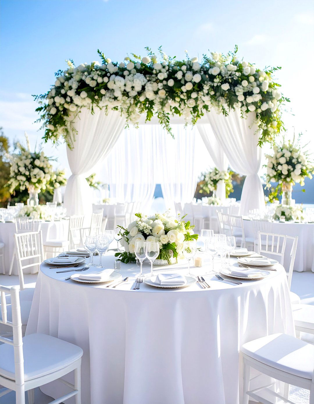 All White Monochromatic Winter Wedding Design - 24 Winter Wedding Ideas