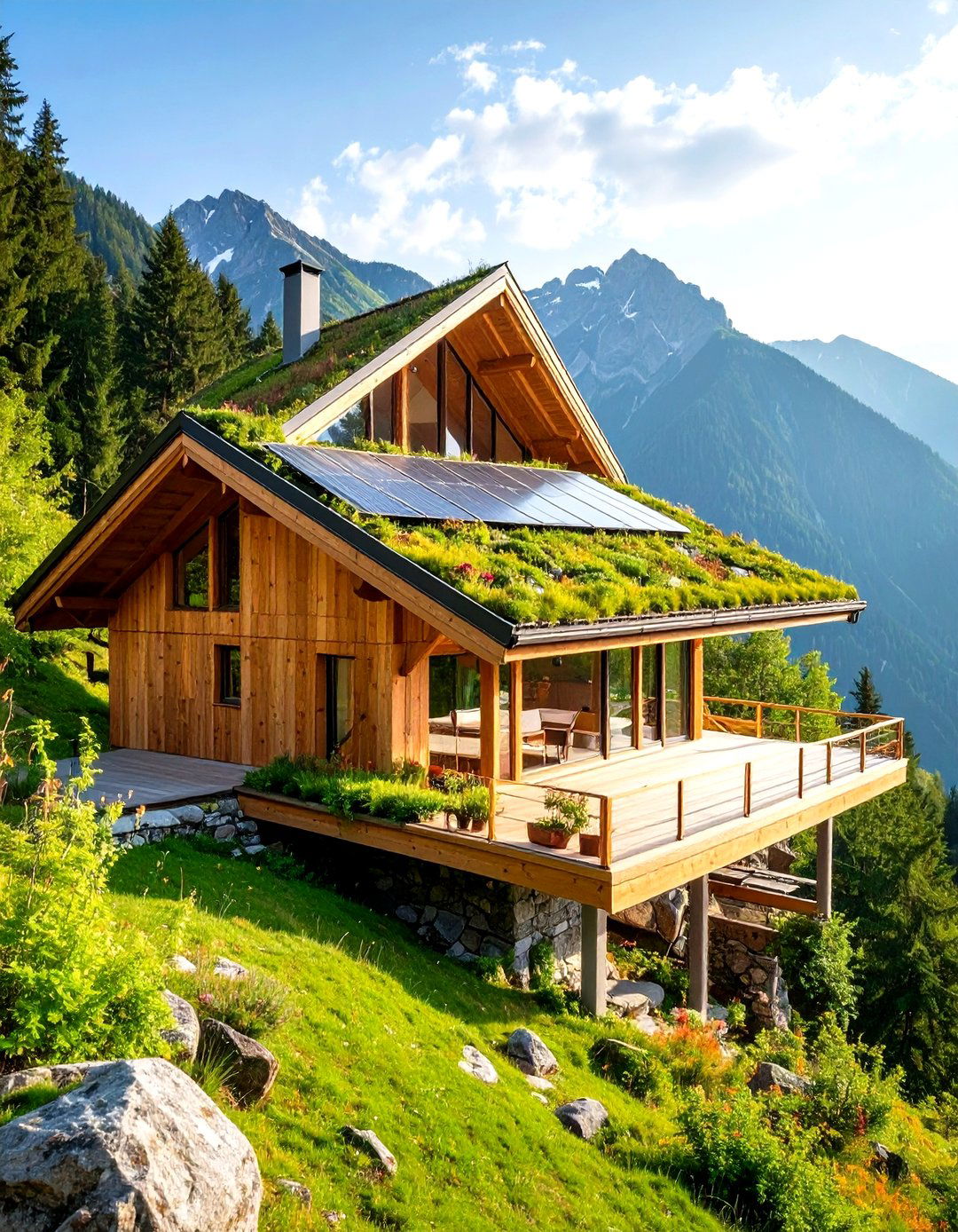 Alpine Chalet Green Roof Retreats - 24 Houses With Green Roofs