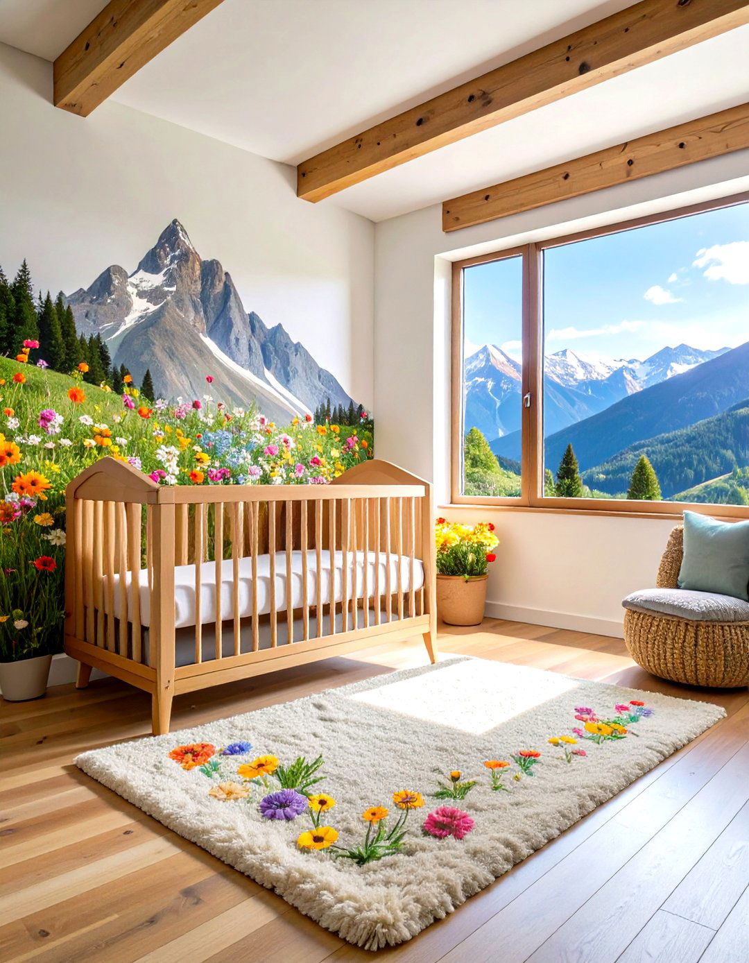Alpine Meadow Wildflower Nursery - 24 Nature Themed Nursery Ideas