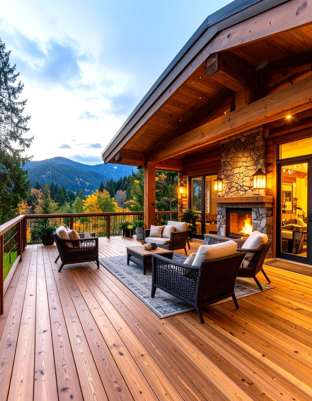 Alpine Veranda with Mountain Lodge Character - 24 Veranda Ideas