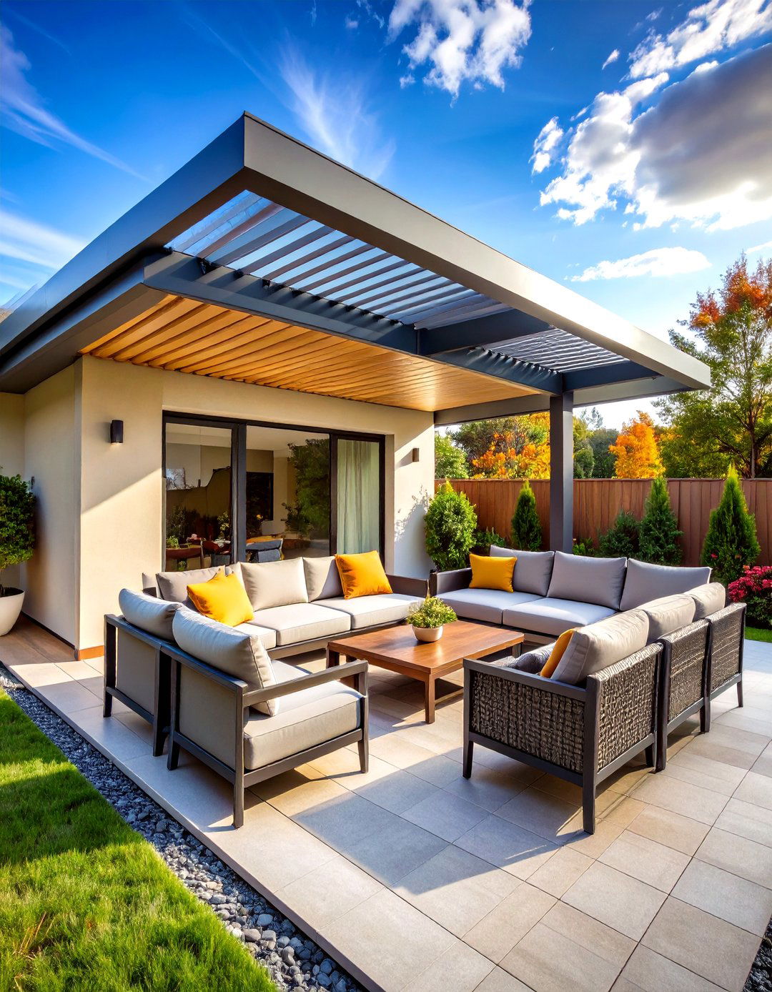 Aluminum Louvered Roof System - 24 Covered Patio Ideas