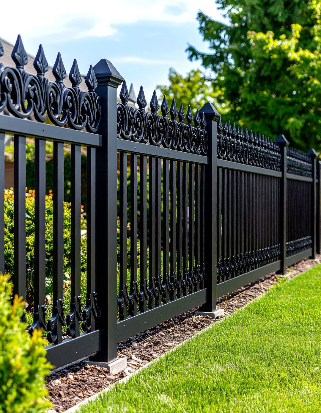 Aluminum Ornamental Front Yard Fence - 24 Front Yard Fence Ideas