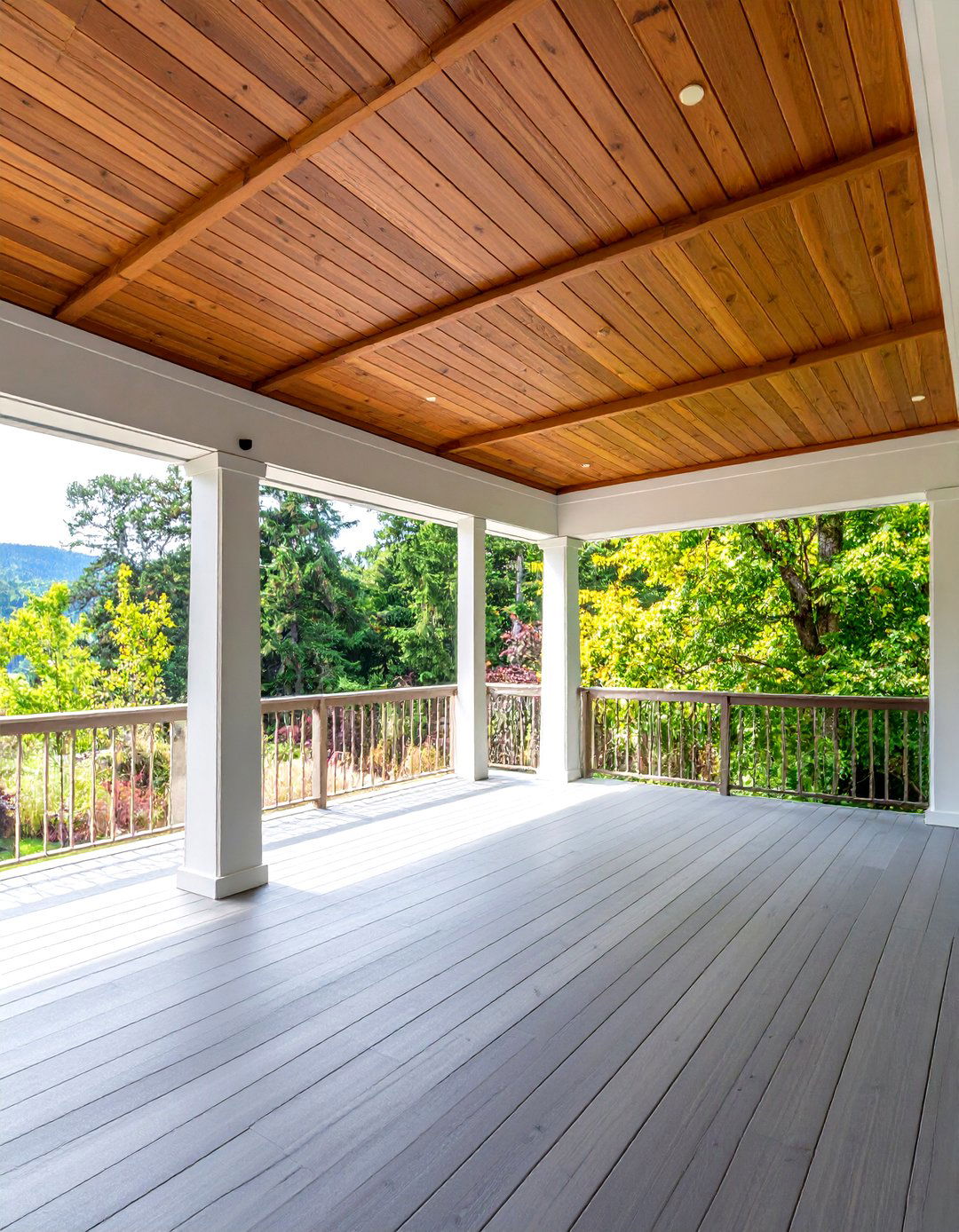 Aluminum Panel Contemporary Design - 24 Porch Ceiling Ideas