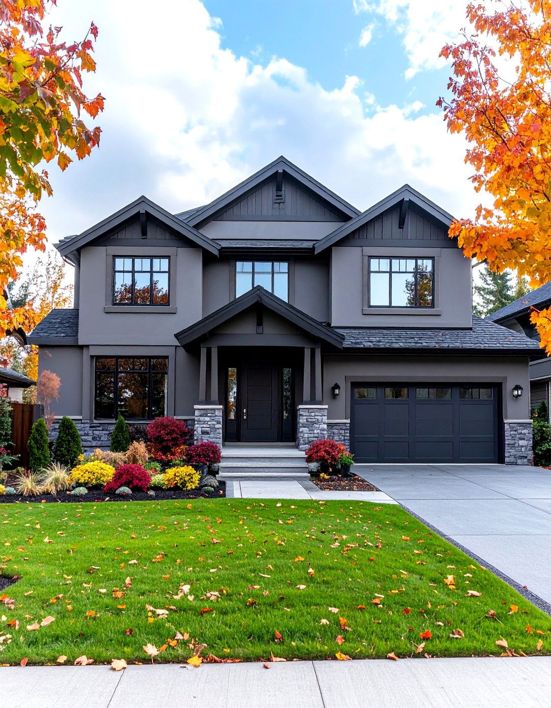 Amazing Gray Versatility - 24 Stucco Colors for Home Exteriors