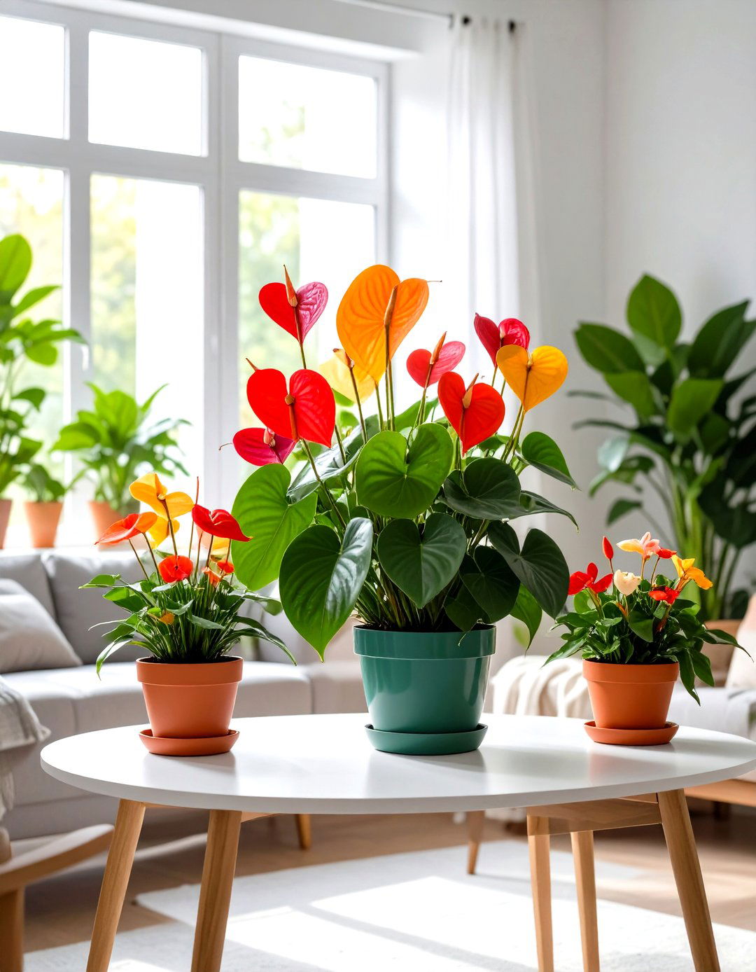 Anthurium Colorful Indoor Flower Gardens - 24 Indoor Plants That Don't Need Sun