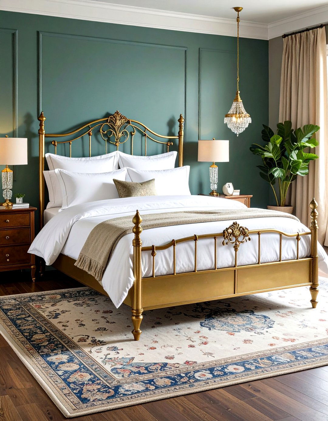 Antique Brass Bed Elegance