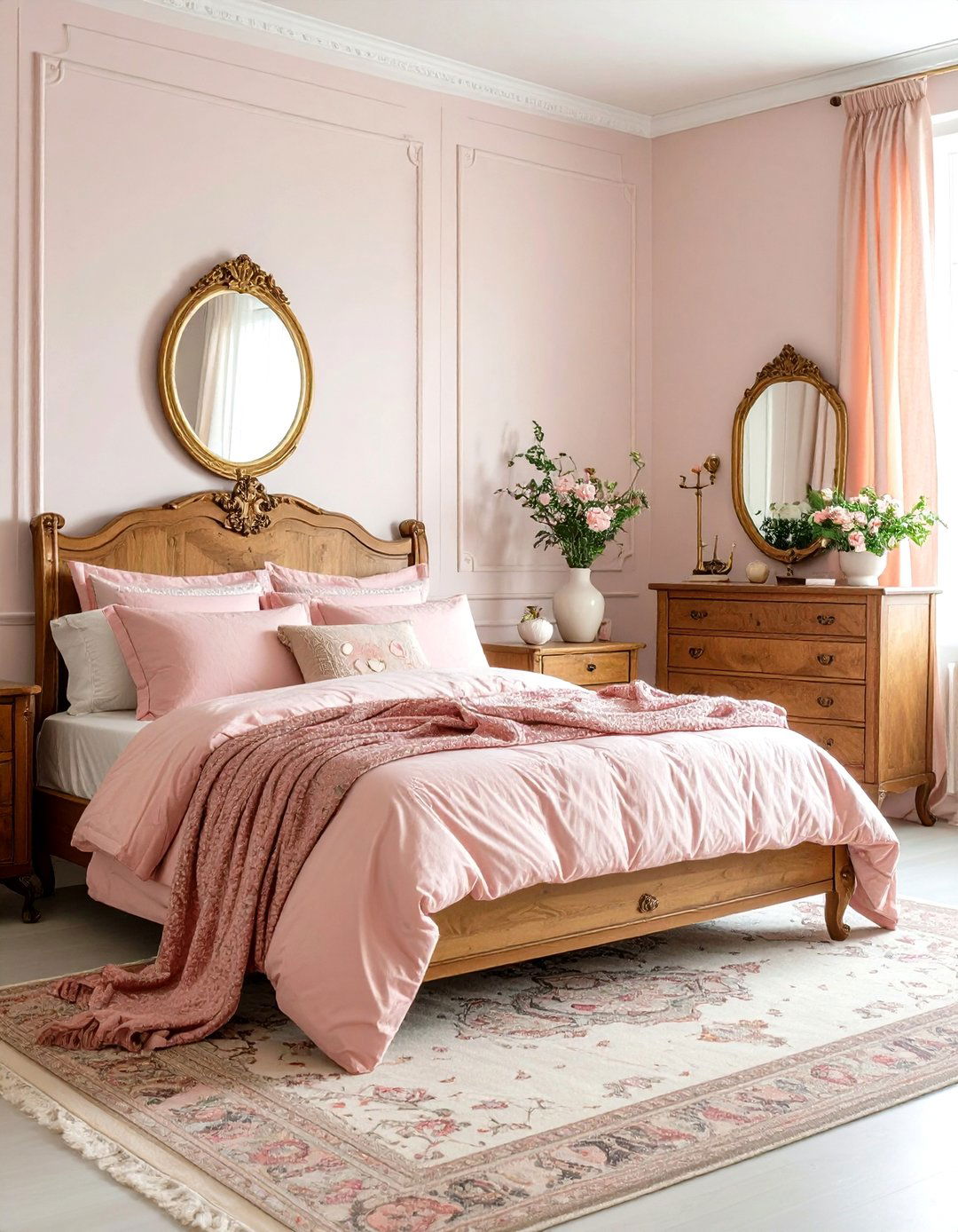 Antique Furniture Blush Pink Bedroom - 24 Blush Pink Bedroom Ideas