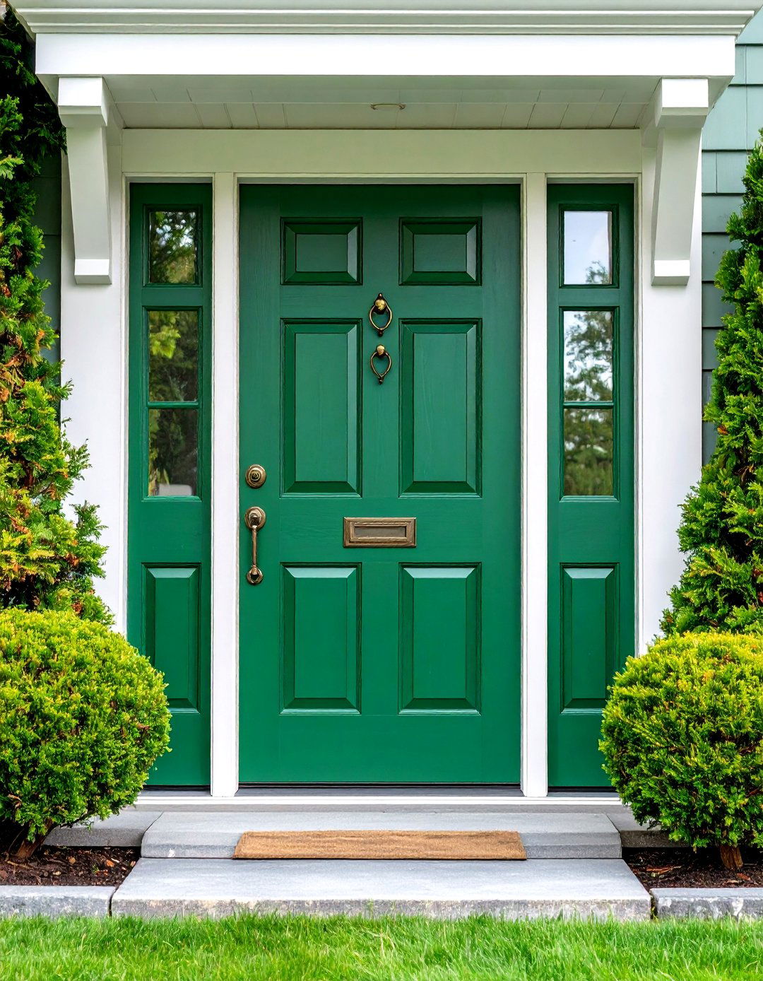 Antique Green Farmhouse Heritage - 24 Farmhouse Front Door Ideas