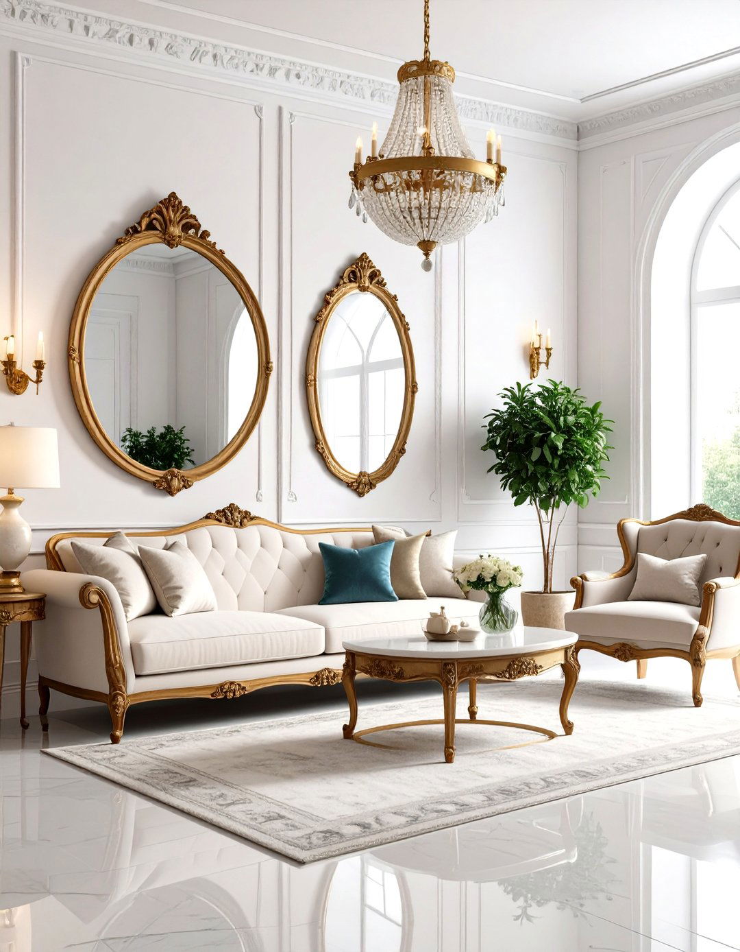 Antique Mirror Magic Living Room - 24 Shabby-chic Style Living Room Ideas