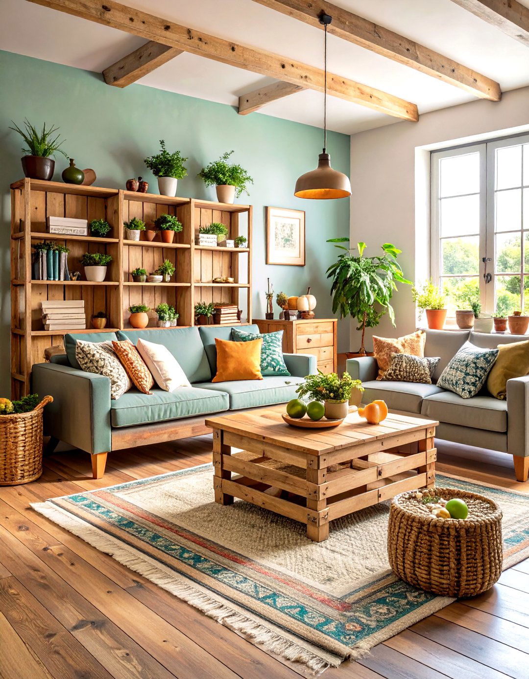 Antique Wooden Crate Furniture - 24 Small Rustic Living Room Ideas
