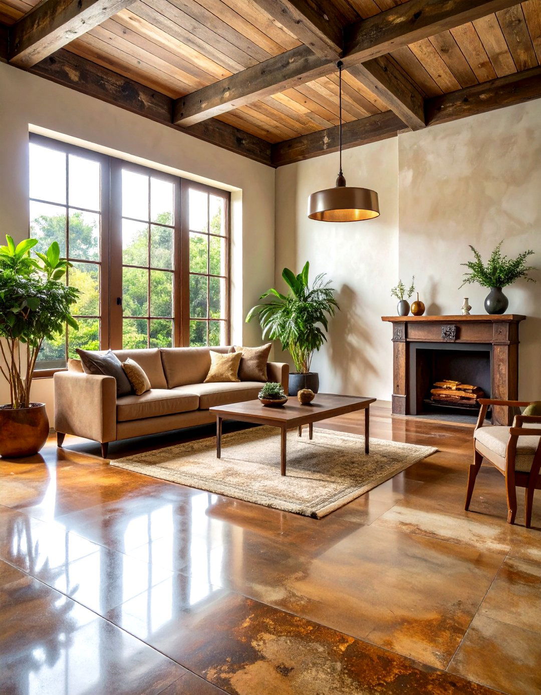Antiqued Stained Concrete Floors - 24 Stained Concrete Floors