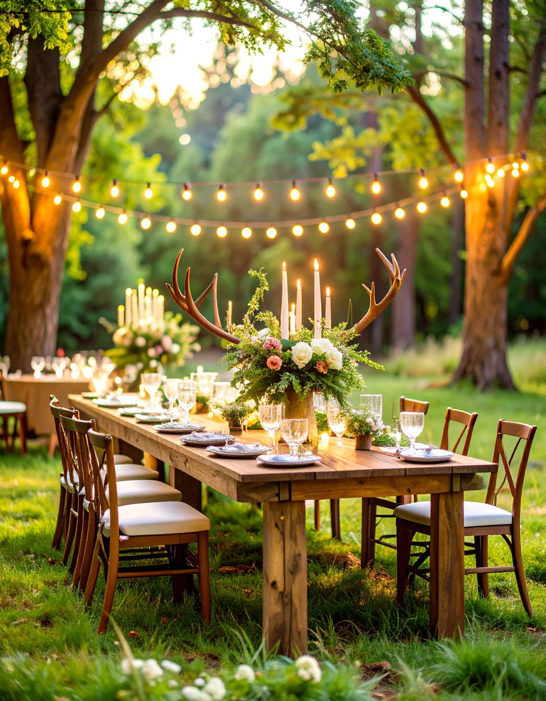 Antler and Natural Horn Decorative Accents - 24 Fall Wedding Décor Ideas