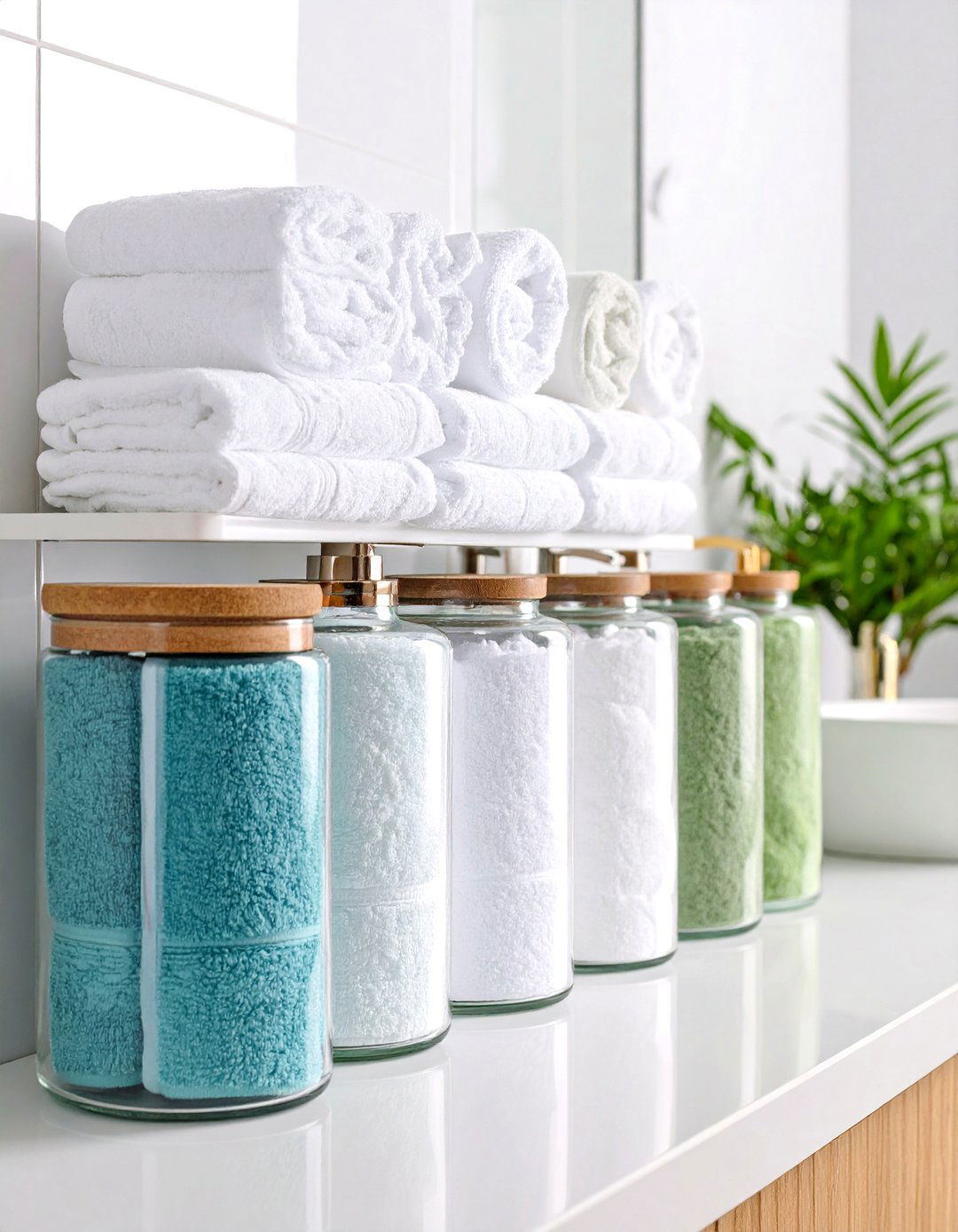Apothecary Jar Display - 24 Towel Display Ideas
