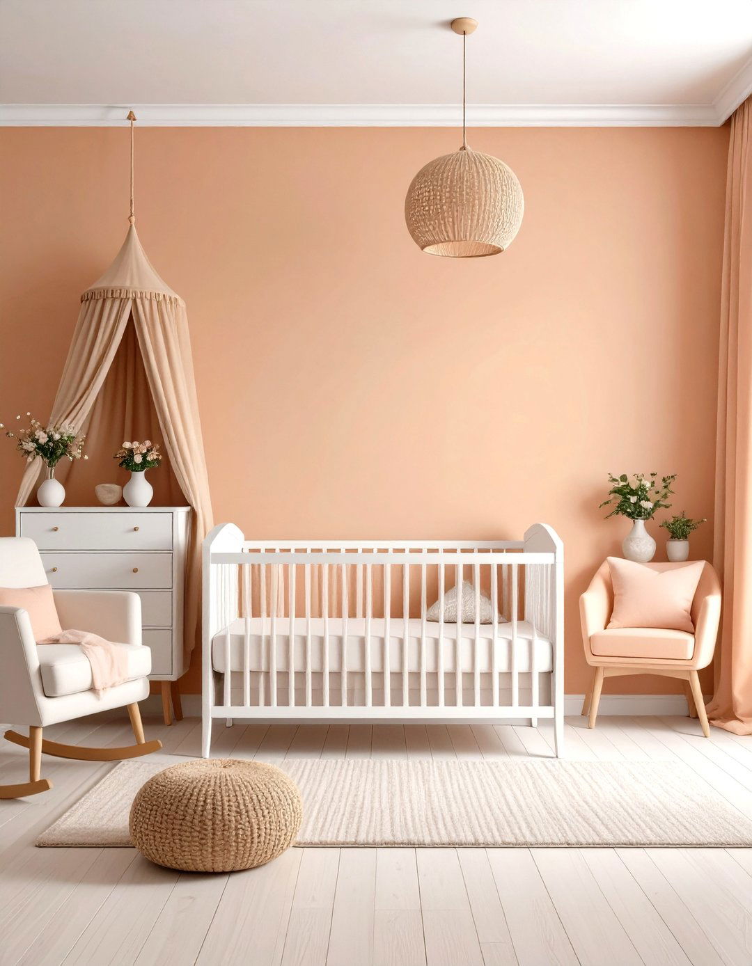 Apricot Ivory Sweet Softness - 24 Nursery Color Ideas