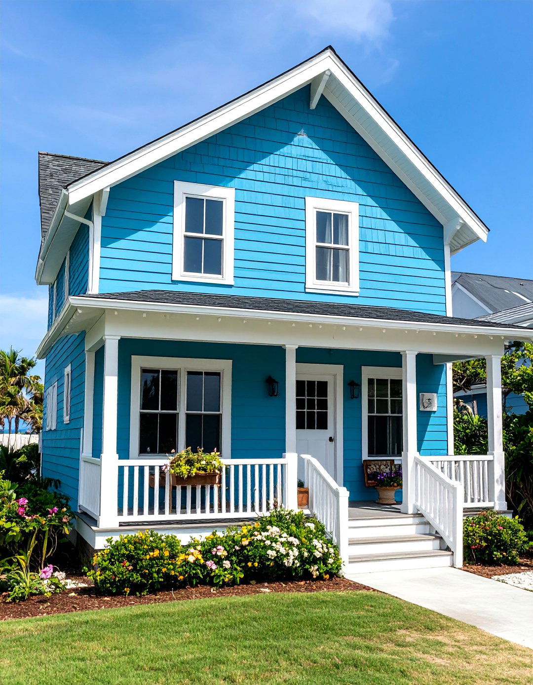 Aqua Blue Coastal - 24 Blue Exterior House Colors