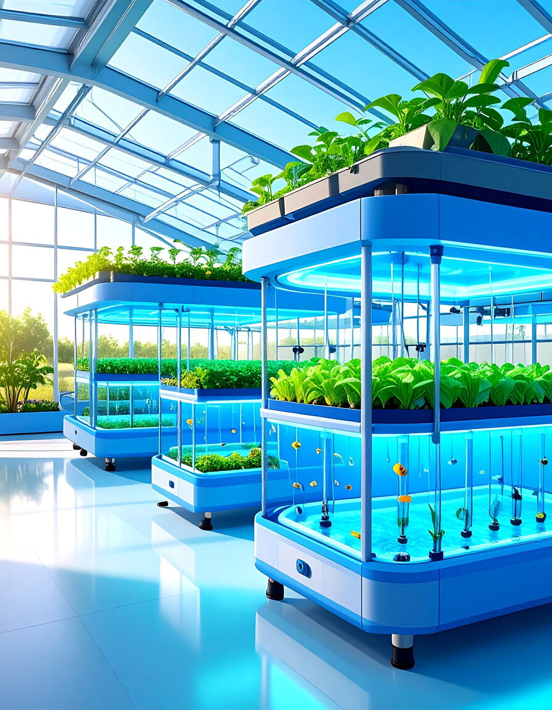 Aquaponic Greenhouse Combining Fish and Plant Cultivation - 24 Greenhouse Ideas