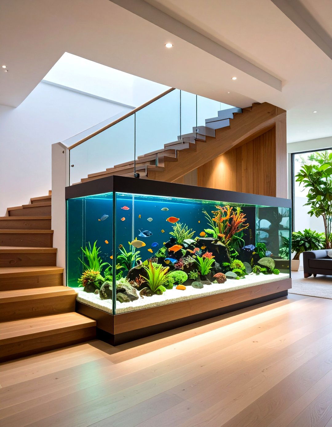 Aquarium Display Installation Feature - 24 Under Stair Storage Ideas