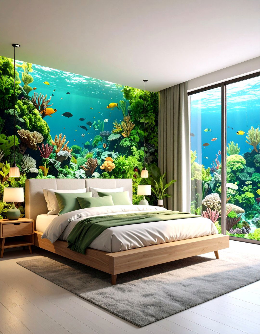 Aquarium Window World - 24 Underwater Mermaid Bedroom Ideas