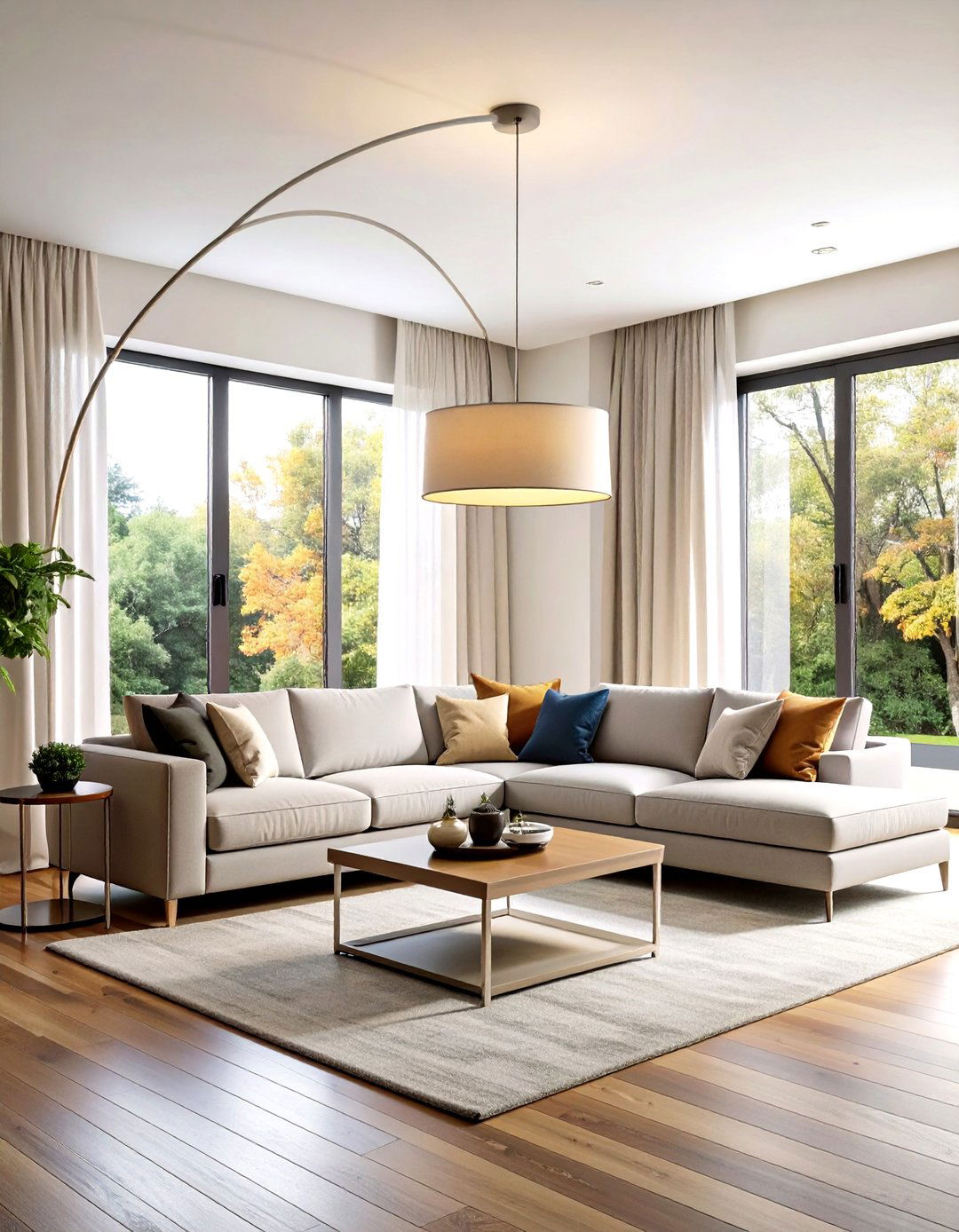 Arc Floor Lamp Positioning - 24 Living Room Lighting Ideas