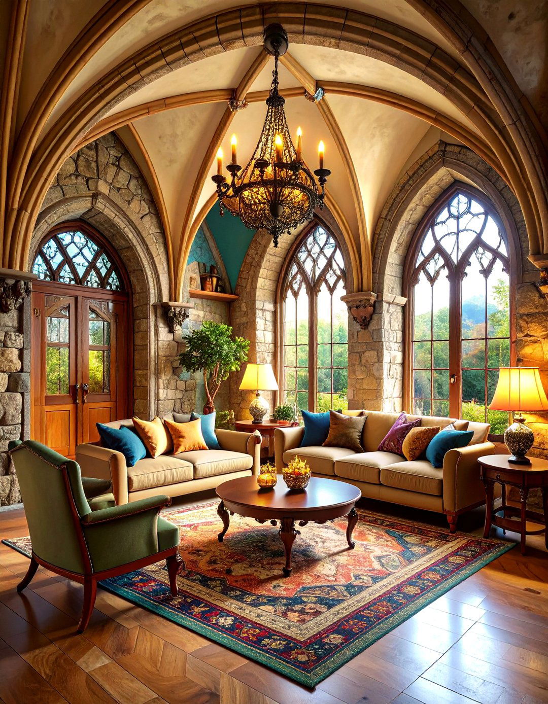 Arched Doorway Castle Living Room - 24 Castle Living Room Ideas