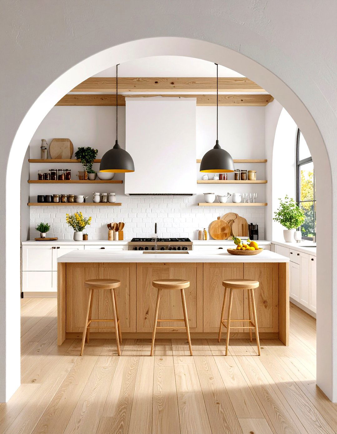 Arched Doorway Kitchen Transformation - 24 Spanish Modern Interior Design Ideas