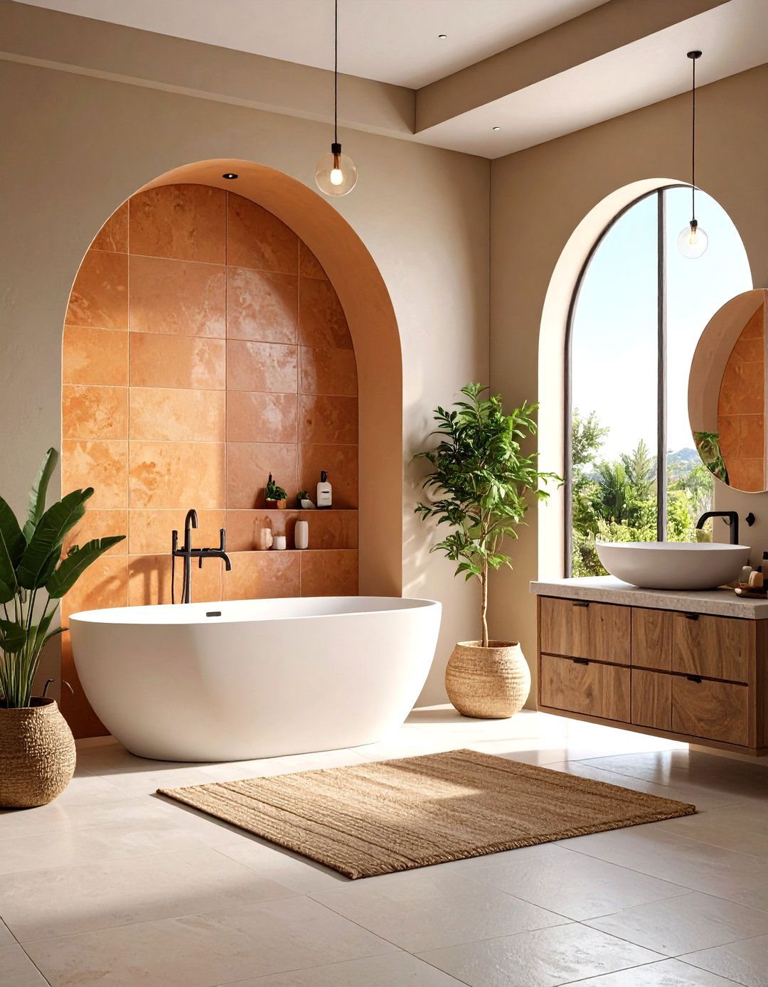 Arched Mediterranean Style Niche - 24 Shower Niche Ideas