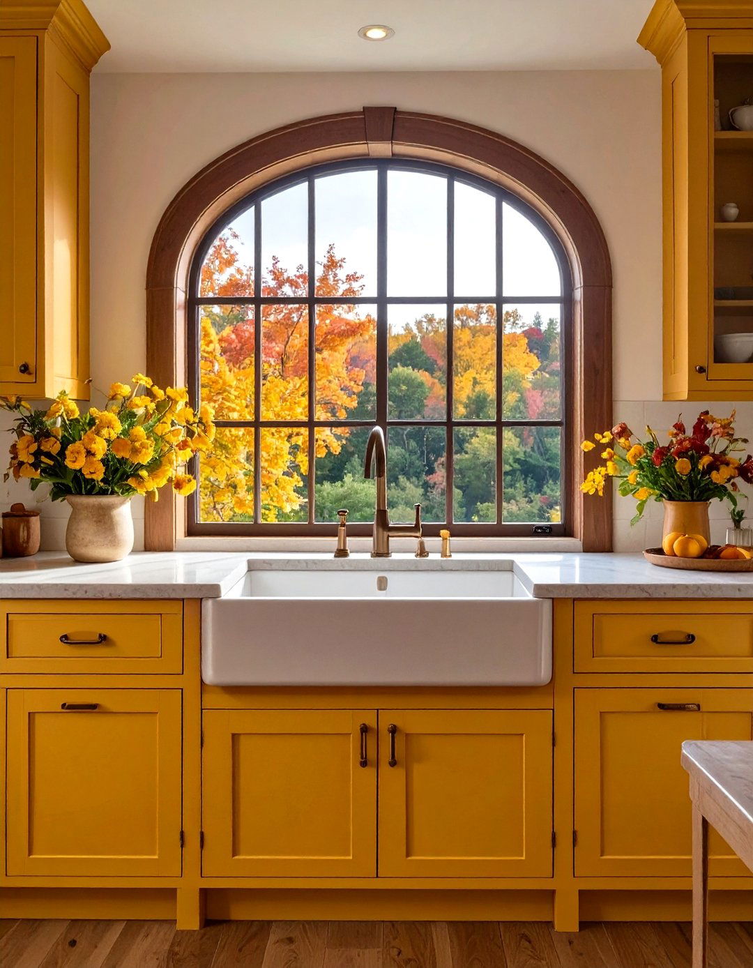 Arched Window Elegance - 24 Kitchen Window Ideas Over Sink