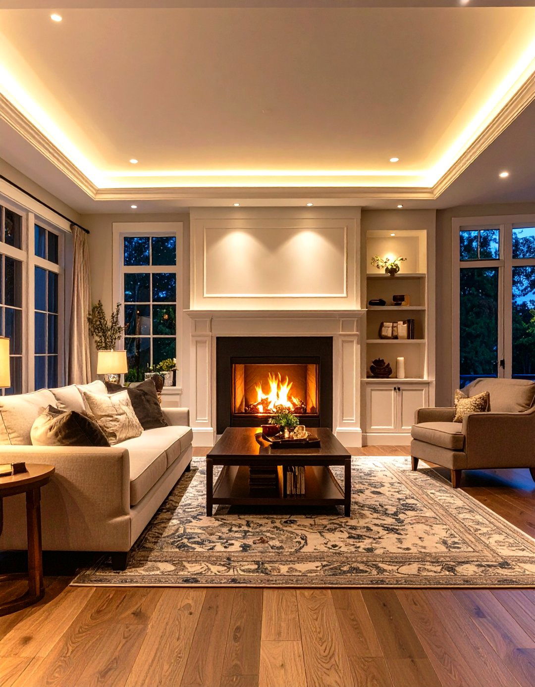 Architectural Cove Lighting Above Mantel - 24 Fireplace Mantel Lighting Ideas